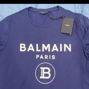 Blue Balmain T-Shirt never worn XL